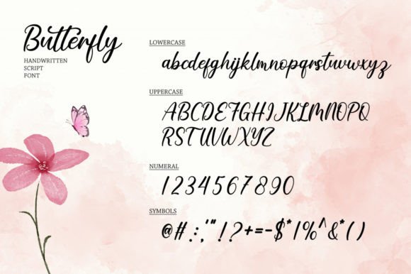 Butterfly Font - Preview 1
