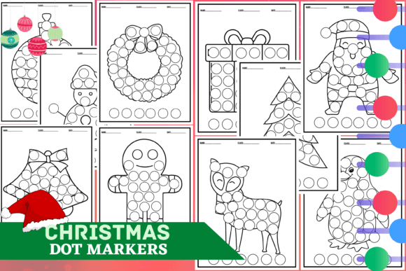 Christmas Dot Markers Coloring Pages