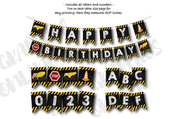 Construction Printable Party Banner