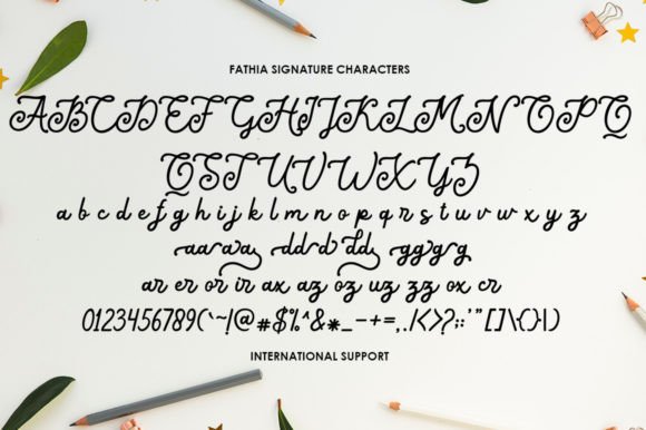 Fathia Signature Font PNG with transparent background - Preview 4