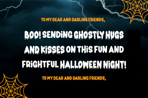 Lonely Dripping Font PNG with transparent background - Preview 3