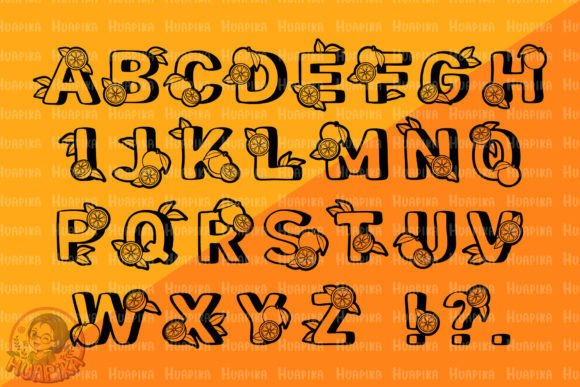 Orange Summer Font PNG with transparent background - Preview 1