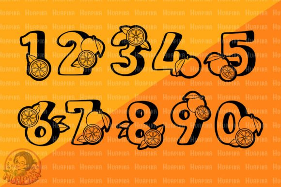 Orange Summer Font PNG with transparent background - Preview 2