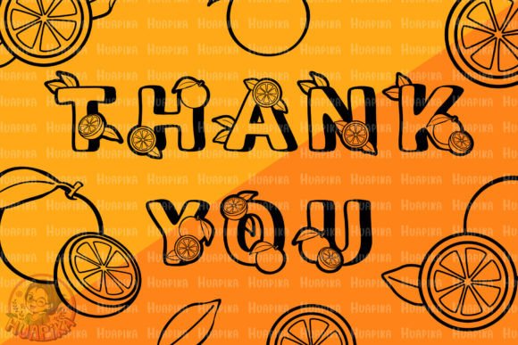 Orange Summer Font PNG with transparent background - Preview 3