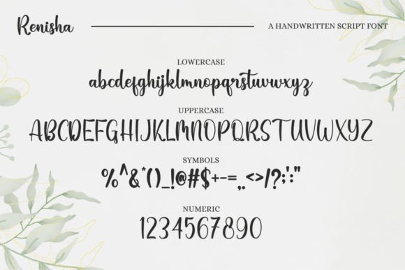 Renisha Font PNG with transparent background - Preview 1