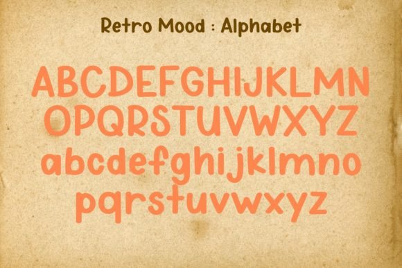 Retro Mood Font PNG with transparent background - Preview 2