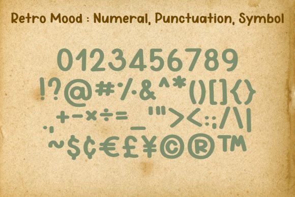 Retro Mood Font PNG with transparent background - Preview 3