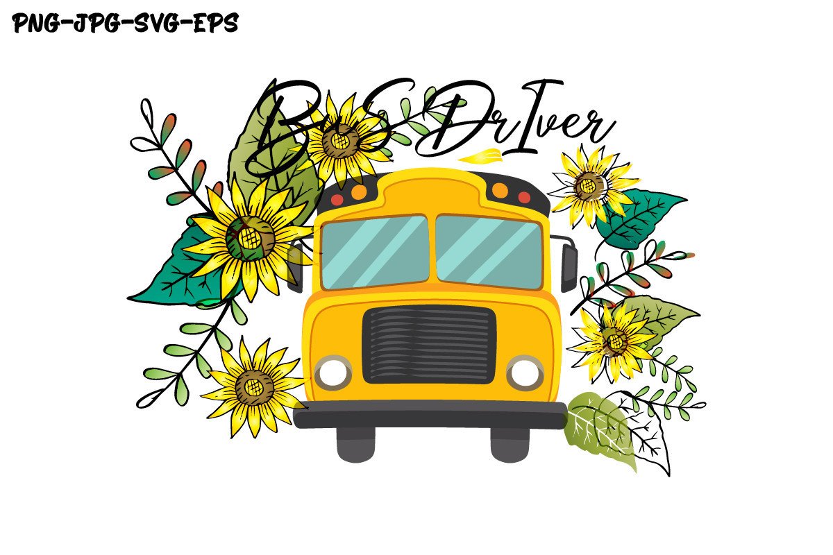 School Bus Driver Design, School Graphic by Chico · Creative Fabrica