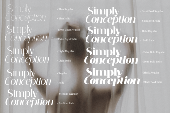 Simply Conception Font PNG with transparent background - Preview 4