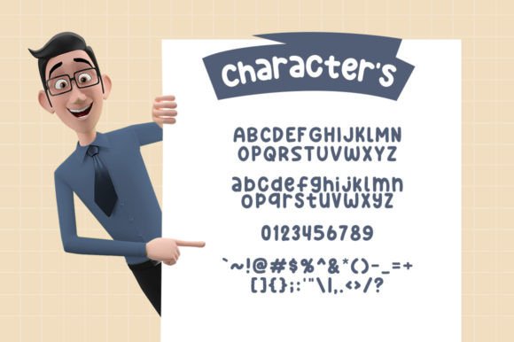 Small Print Font PNG with transparent background - Preview 3
