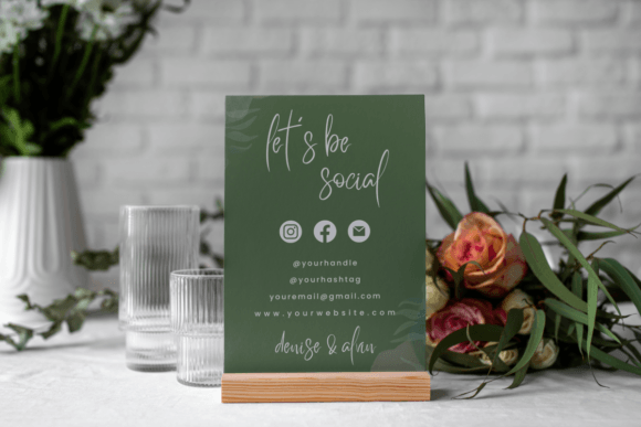Social Media Sign Canva Template