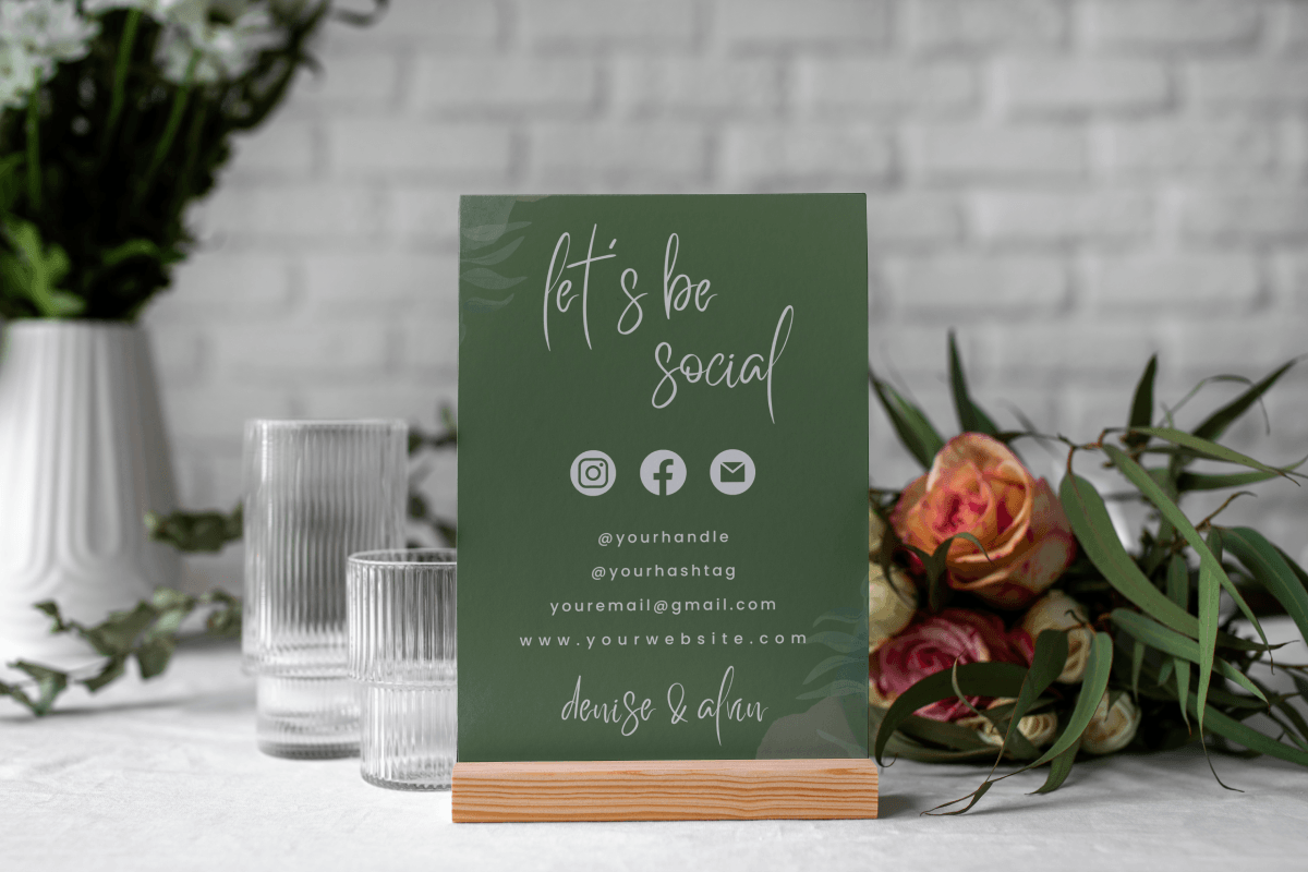 Social Media Sign Canva Template