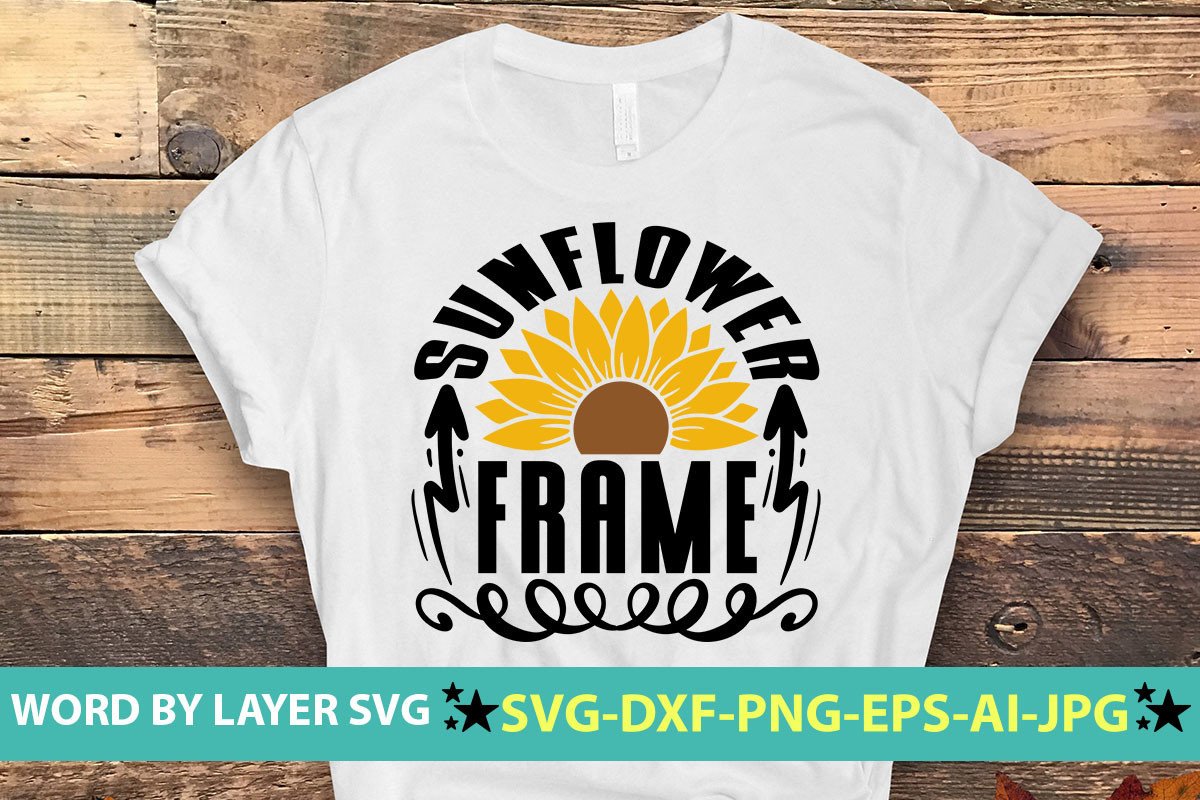 Sunflower Frame SVG CUT FILE Graphic by NzGraphic · Creative Fabrica