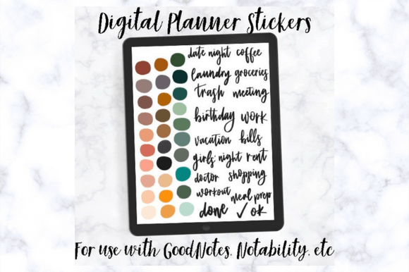 Digital Planner Stickers Graphic by freshlymidwestco · Creative Fabrica
