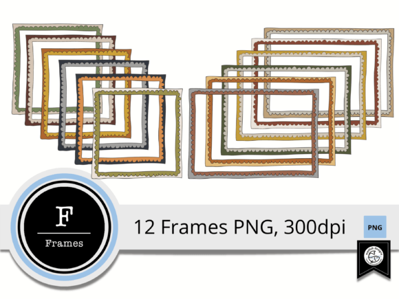 Fall Doodle Frames Clipart