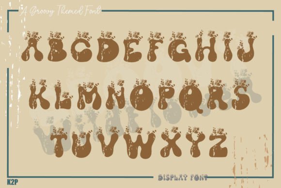 Groovy Wildflower Font PNG with transparent background - Preview 1
