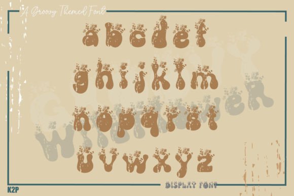 Groovy Wildflower Font PNG with transparent background - Preview 2