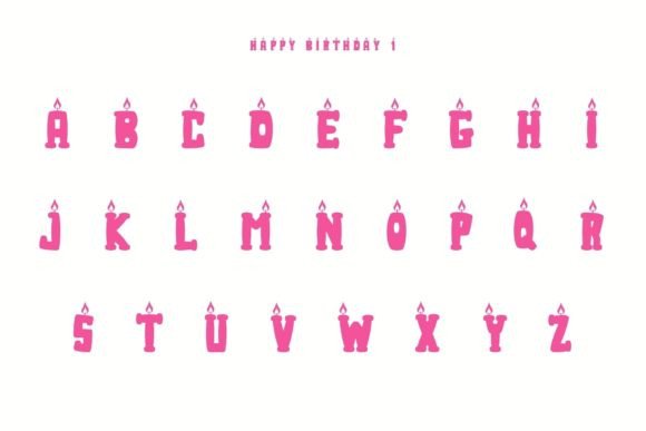 Happy Birthday Font - Preview 1
