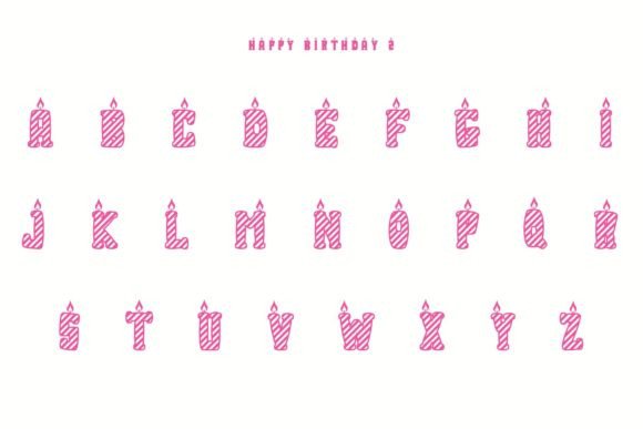 Happy Birthday Font - Preview 3