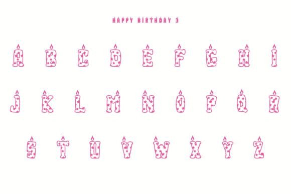 Happy Birthday Font - Preview 5