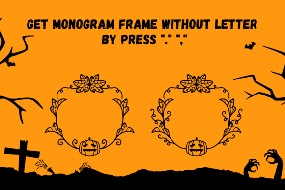 Memon Monogram Font PNG with transparent background - Preview 3