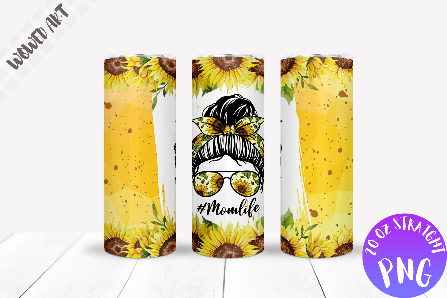 Messy Bun 20 Oz Skinny Tumbler Wrap Graphic by CraftSvgs · Creative Fabrica