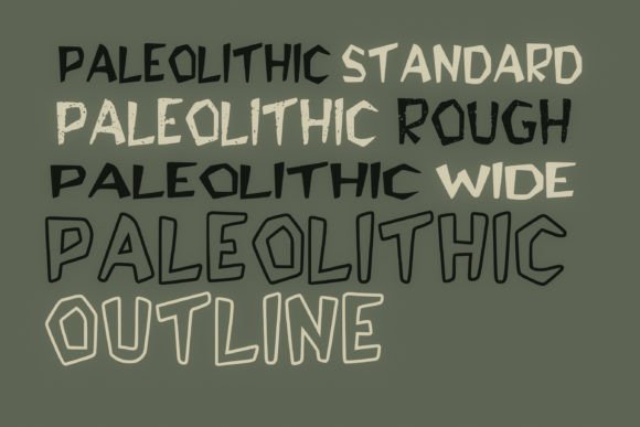 Paleolithic Font PNG with transparent background - Preview 1