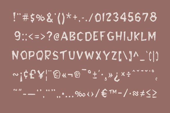 Paleolithic Font PNG with transparent background - Preview 2