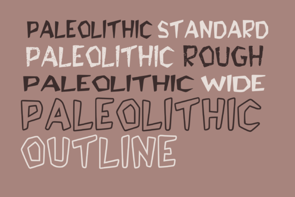 Paleolithic Font PNG with transparent background - Preview 3
