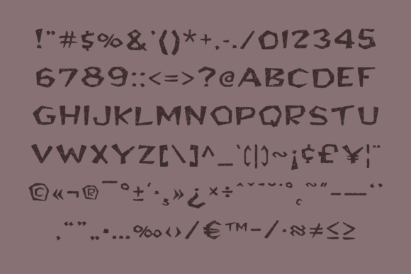 Paleolithic Font PNG with transparent background - Preview 4