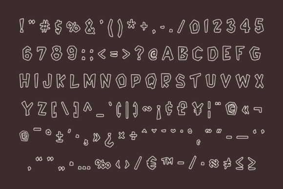 Paleolithic Font PNG with transparent background - Preview 5