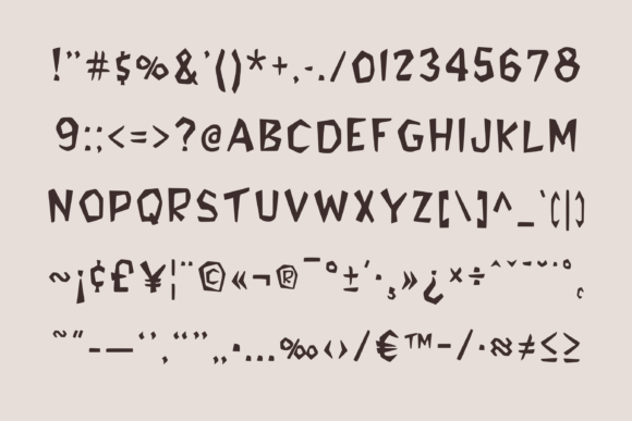 Paleolithic Font PNG with transparent background - Preview 6