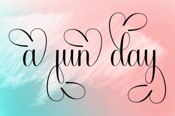 Reylove Font PNG with transparent background - Preview 3