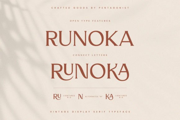 Runoka Font PNG with transparent background - Preview 1