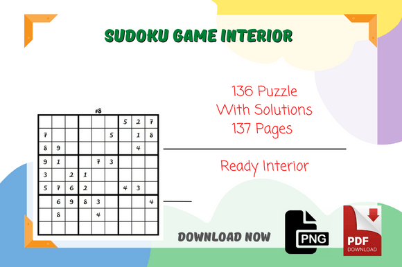 Sudoku Puzzle Interior for KDP, Vol-1 Graphic by Sunday Design ...