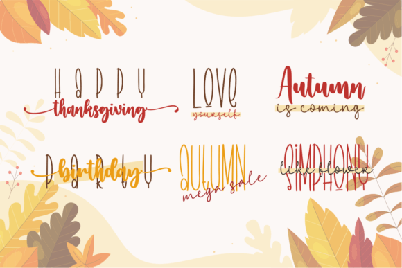 Autumn in Love Trio Font - Preview 3