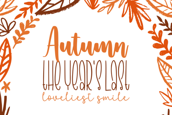 Autumn in Love Trio Font - Preview 6