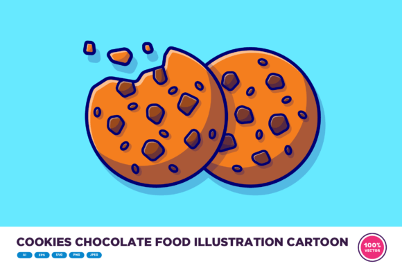 Cookies Chocolate Food Illustration