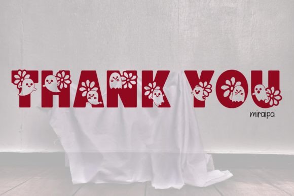 Floral Ghost Font PNG with transparent background - Preview 5