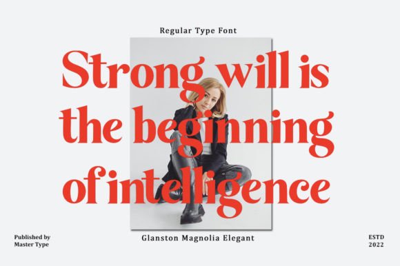 Glanston Magnolia Font PNG with transparent background - Preview 1