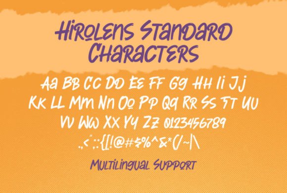 Hirolens Font PNG with transparent background - Preview 4