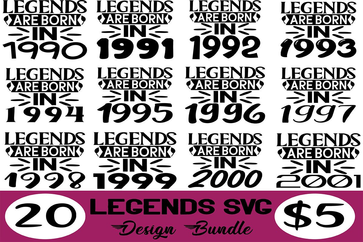 Legends SVG Design Bundle Graphic by svgstore209 · Creative Fabrica