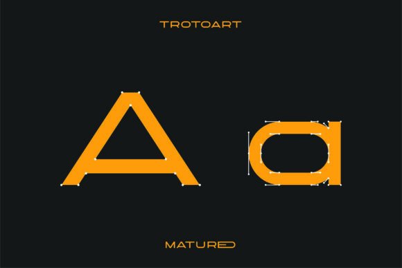Matured Font PNG with transparent background - Preview 2