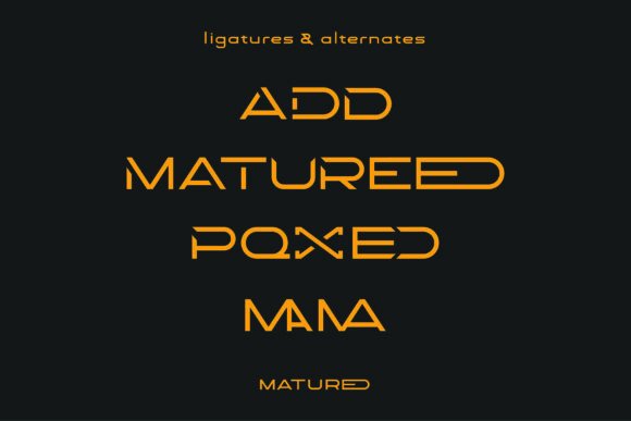 Matured Font PNG with transparent background - Preview 4