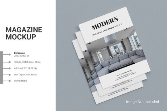 Magazine / Brochure Mockup A4 Graphic by bimockups · Creative Fabrica