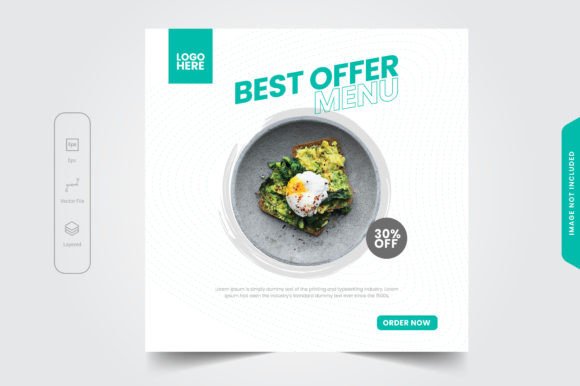 Preview of Minimalist Food Instagram Template food social media design template