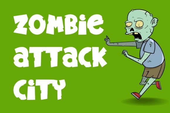 Ripped Zombie Font PNG with transparent background - Preview 1