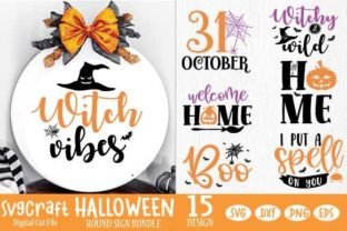 Round Sign Halloween SVG Bundle Graphic by SvgDesignStudio · Creative ...