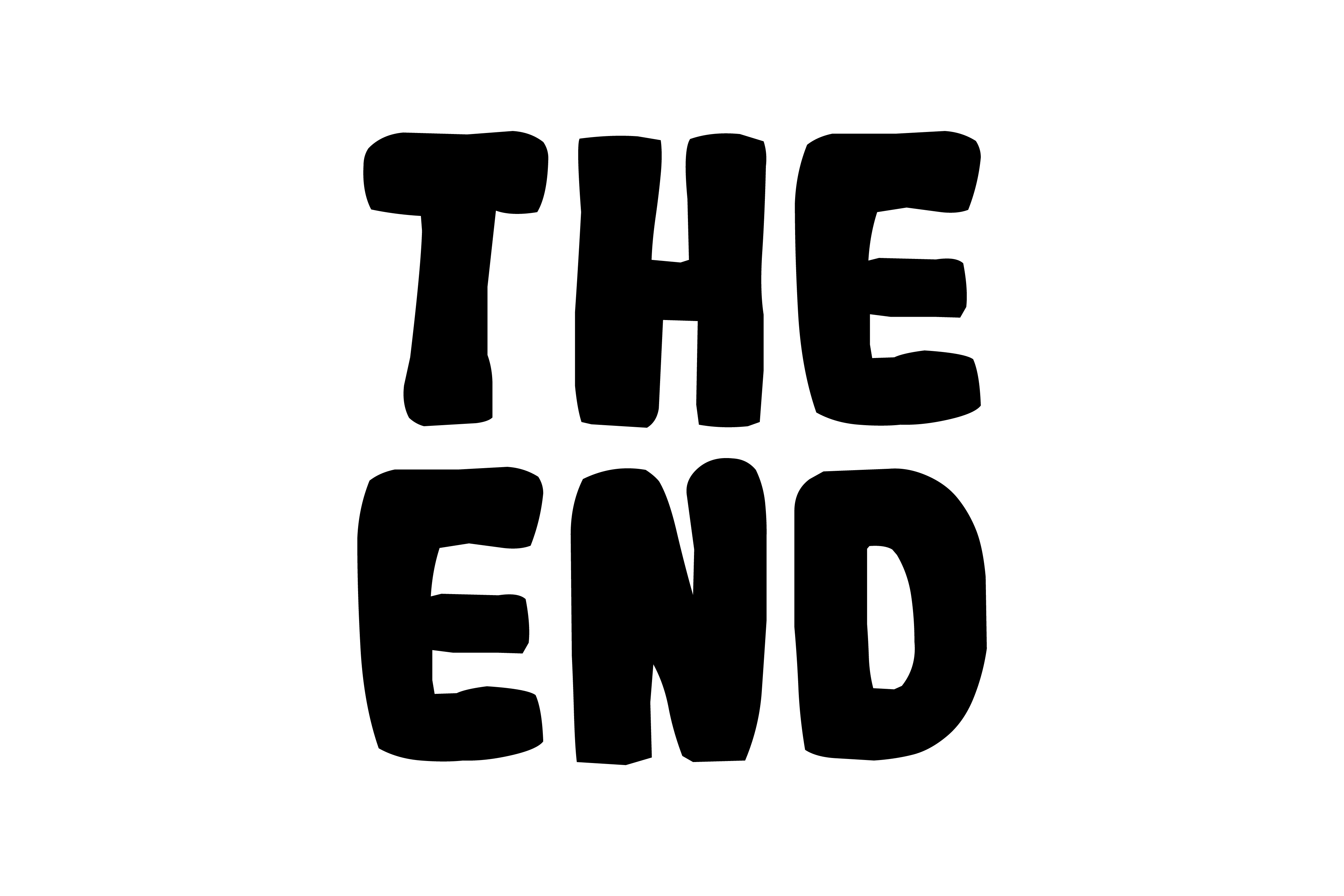 Typography the End Graphic by radaxonstudio · Creative Fabrica