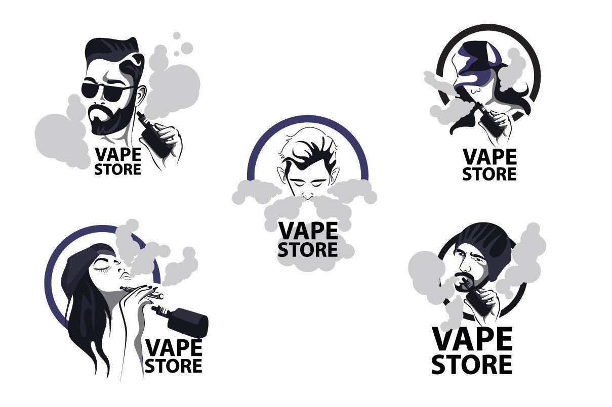 Vape Store Logo Design Template Illustration par Ton28 Studio · Creative  Fabrica